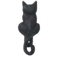 Cat Door Knocker Bell Ringer Cast Iron Garden Shed House Home Shop Garage