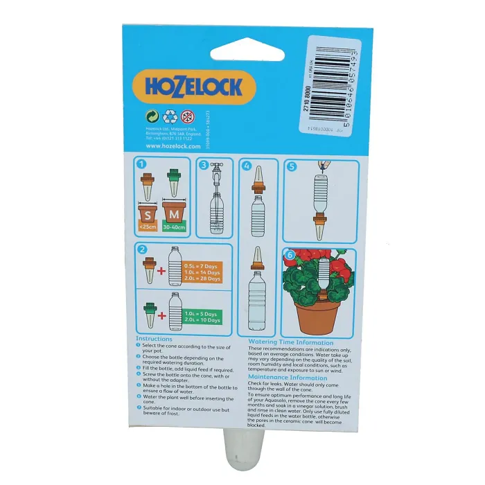 Aquasolo Self Watering Cone Plant Feeder Houseplant Holiday Small Pots 1pc