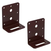 Angle Corner Bracket L-Shape Brace Fastener Plate 80mm x 40mm x 75mm 2PK