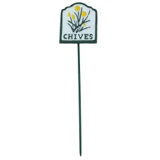 Chives Herb Sign Marker Label Cast Iron Plant Plaque Garden Yard Allotment