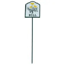 Dill Herb Sign Marker Label Cast Iron Plant Plaque Garden Yard Allotment