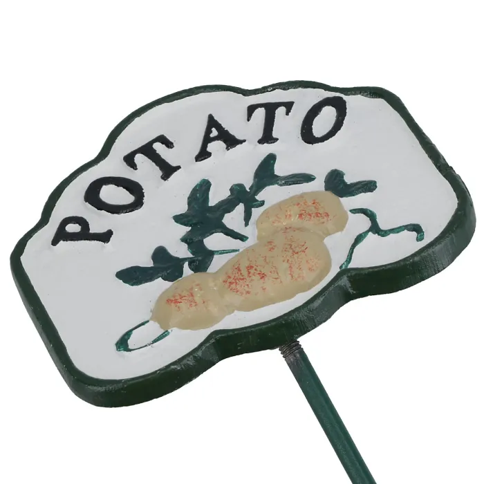 Potato Vegetable Sign Marker Label Cast Iron Plant Garden Yard Allotment