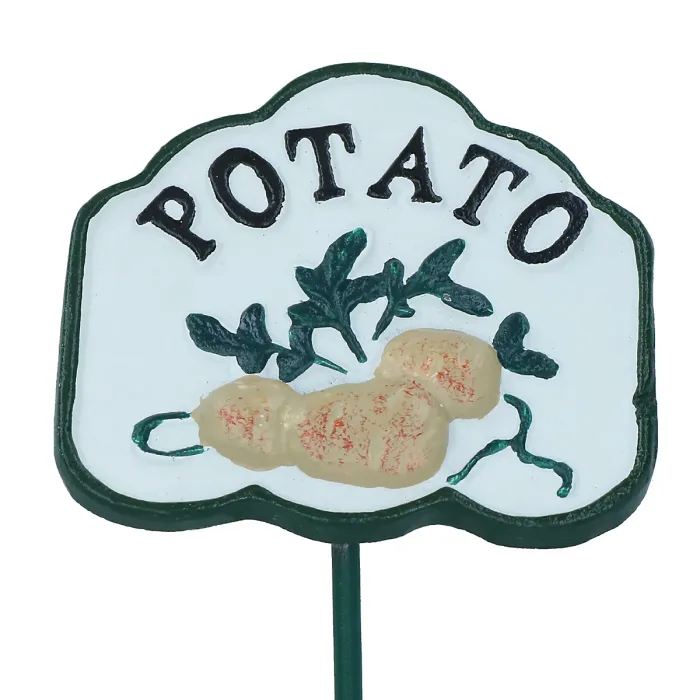 Potato Vegetable Sign Marker Label Cast Iron Plant Garden Yard Allotment