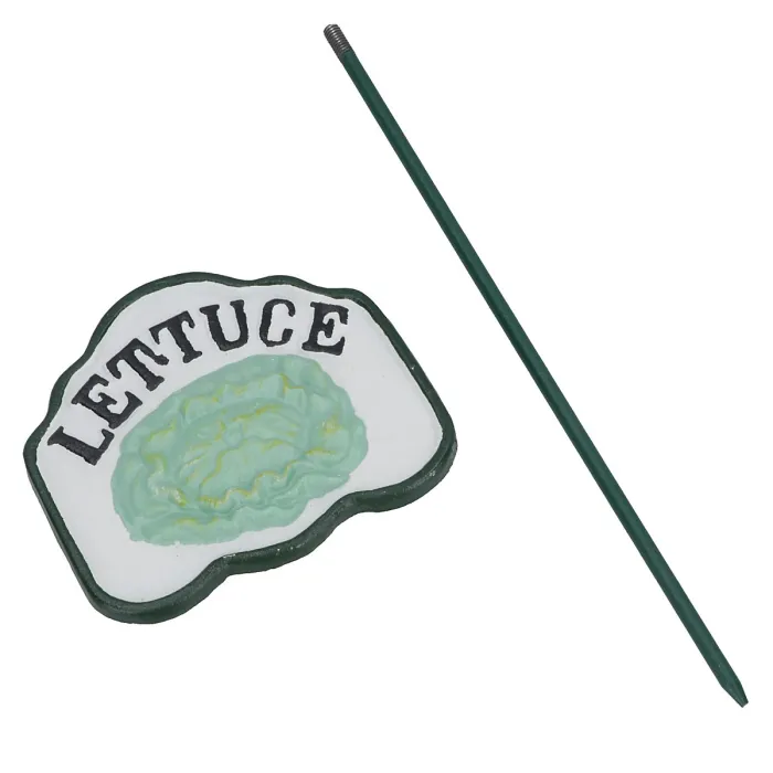 Lettuce Vegetable Sign Marker Label Cast Iron Plant Garden Yard Allotment