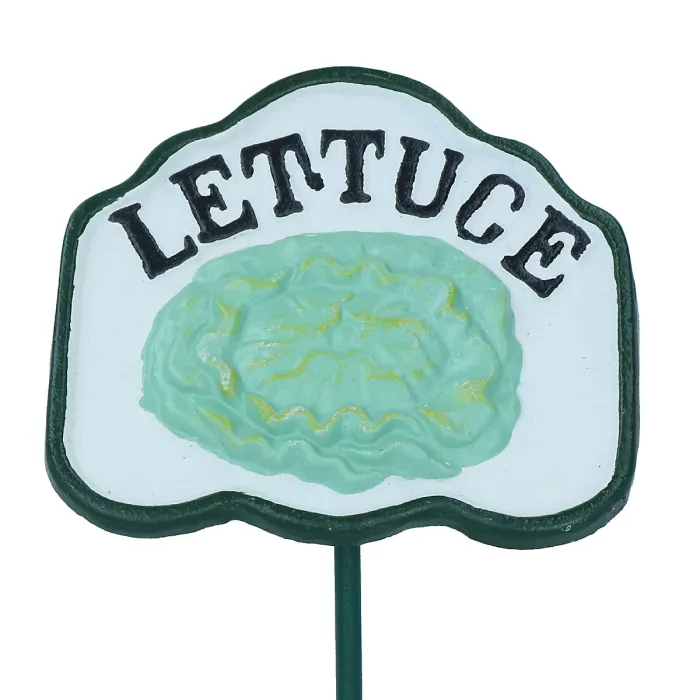 Lettuce Vegetable Sign Marker Label Cast Iron Plant Garden Yard Allotment