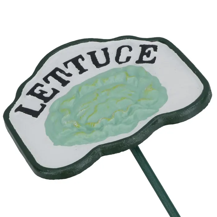Lettuce Vegetable Sign Marker Label Cast Iron Plant Garden Yard Allotment