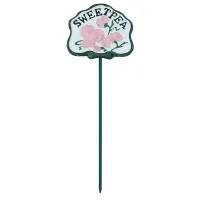 Sweatpea Vegetable Sign Marker Label Cast Iron Plant Garden Yard Allotment