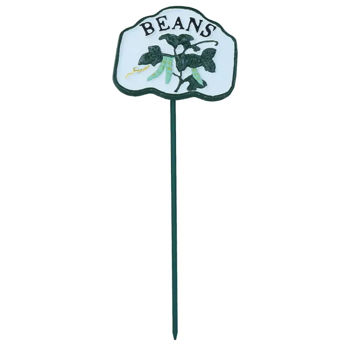 Beans Vegetable Sign Marker Label Cast Iron Plant Garden Yard Allotment