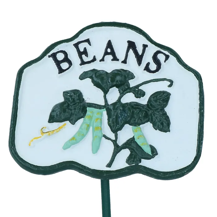 Beans Vegetable Sign Marker Label Cast Iron Plant Garden Yard Allotment