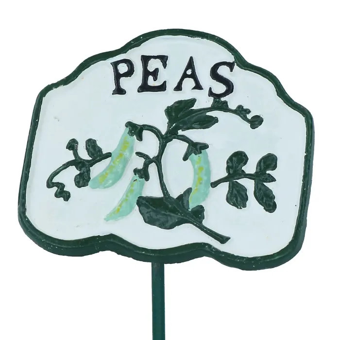 Peas Vegetable Sign Marker Label Cast Iron Plant Garden Yard Allotment