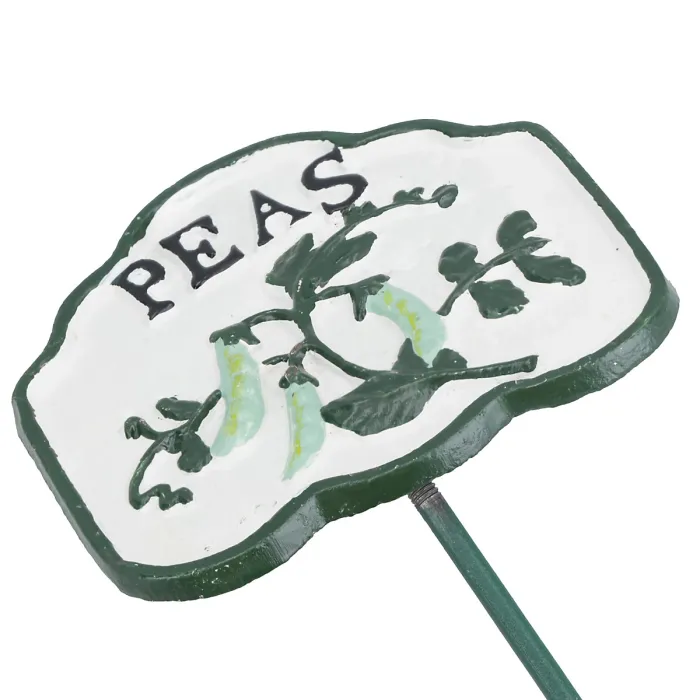 Peas Vegetable Sign Marker Label Cast Iron Plant Garden Yard Allotment