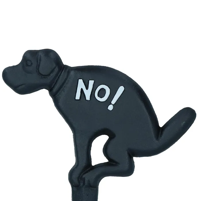 No Dog Fouling Warning Sign Plaque Stake Cast Iron Garden Yard Lawn 1PK