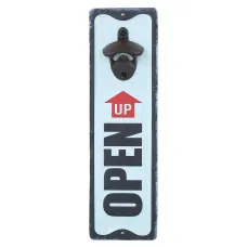 Open Up Bottle Opener Sign Gift Garage Door Shed Bar Hotel Pub Garden Yard