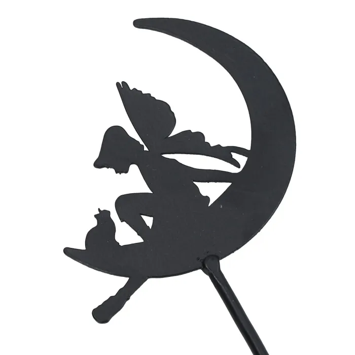Small Black Fairy Pixie Silhouettes Set of 4 Stake Garden Lawn Yard Ornament