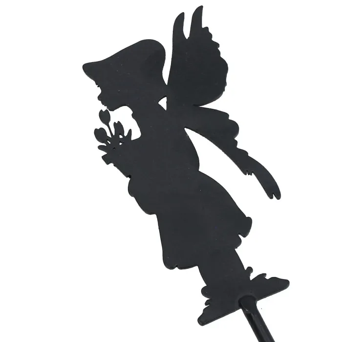 Small Black Fairy Pixie Silhouettes Set of 4 Stake Garden Lawn Yard Ornament