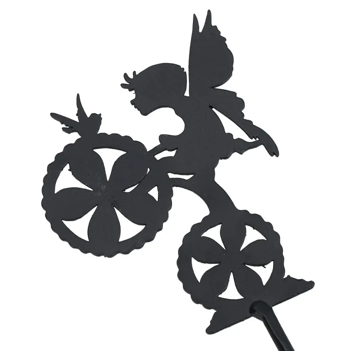 Small Black Fairy Pixie Silhouettes Set of 4 Stake Garden Lawn Yard Ornament
