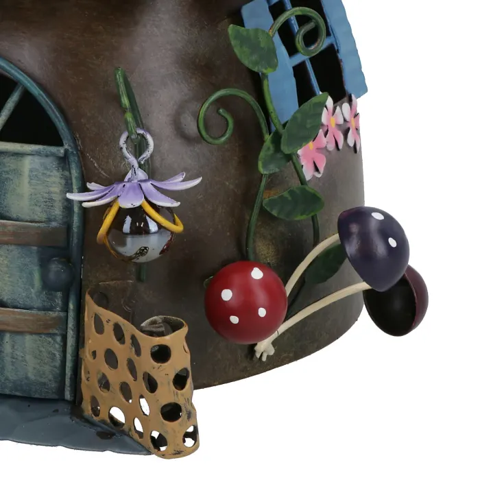 Fairy Sunflower House Outdoor Garden Patio Sculpture Metal Ornament House