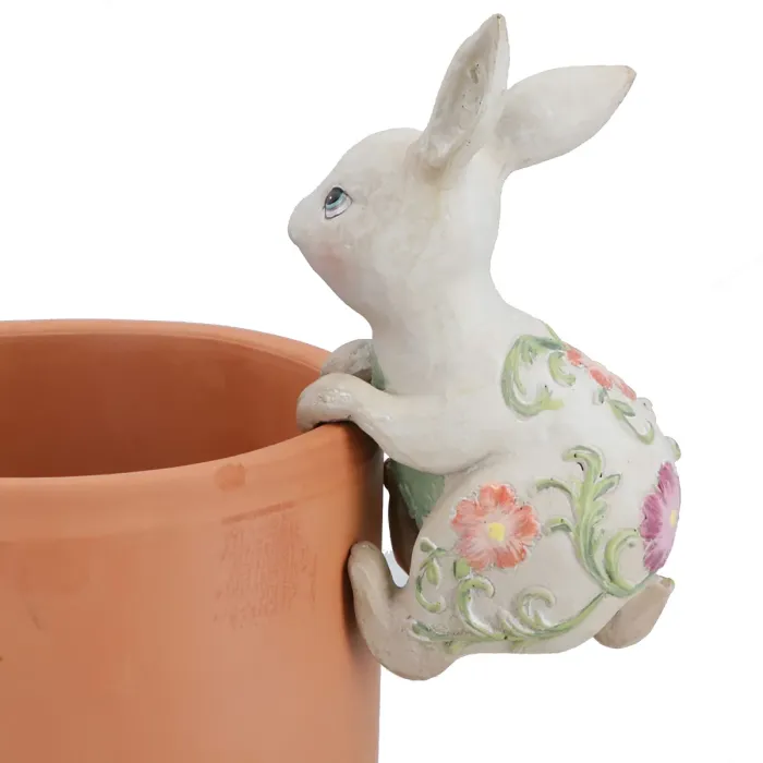 Hedgehog Rabbit Turtle & Snail Plant Pot Hanger Garden Ornament Statue Vase