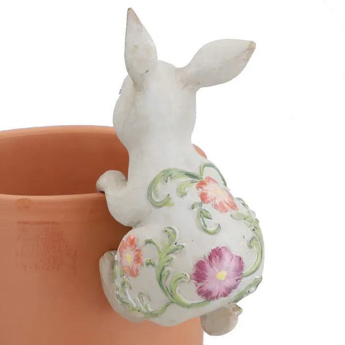 Rabbit Plant Pot Hanger Garden Home Yard Ornament Statue Vase Hugger
