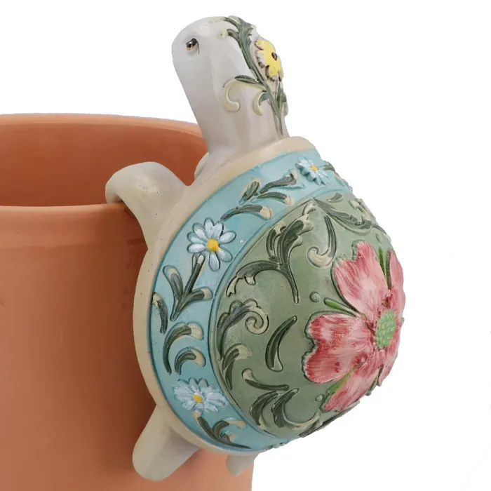 Tortoise Turtle & Snail Plant Pot Hanger Garden Yard Home Ornament Statue Vase