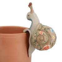 Snail Plant Pot Hanger Garden Home Yard Ornament Statue Vase Hugger