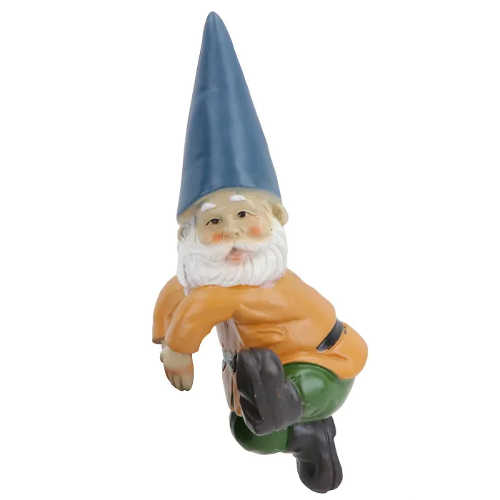 Gnome Plant Pot Hanger Garden Home Yard Ornament Statue Vase Hugger Pair