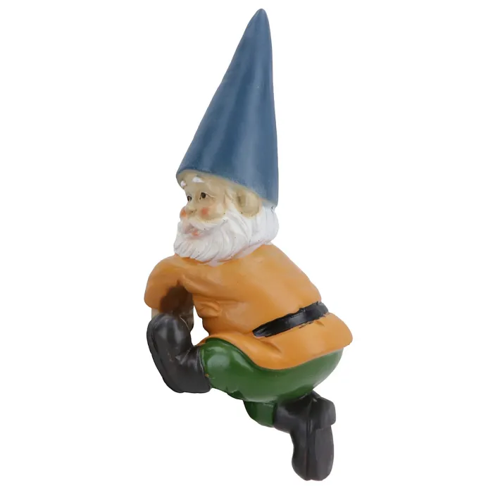 Gnome Plant Pot Hanger Garden Home Yard Ornament Statue Vase Hugger Pair
