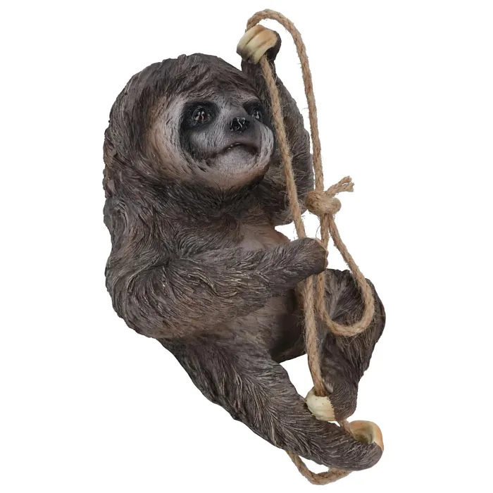 Climbing Sloth Tree Hanging Garden Tree Ornament Statue Sculpture Decoration