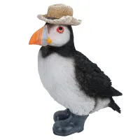 Puffin In Boots Garden Sculpture Ornament Statue Resin Decoration Animal Bird