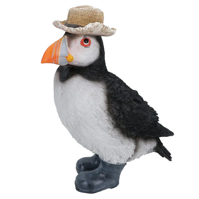 Puffin In Boots Garden Sculpture Ornament Statue Resin Decoration Animal Bird