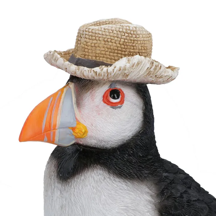 Puffin In Boots Garden Sculpture Ornament Statue Resin Decoration Animal Bird