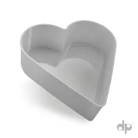 Heart Shape Pot Container Box Plant Pot Case Multipurpose Valentine's 24x25cm Light Grey
