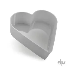 Heart Shape Pot Container Box Plant Pot Case Multipurpose Valentine's 24x25cm Light Grey