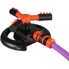 Rotating Lawn Sprinkler Watering Garden Water Pipe Hose Connector 12 Jets