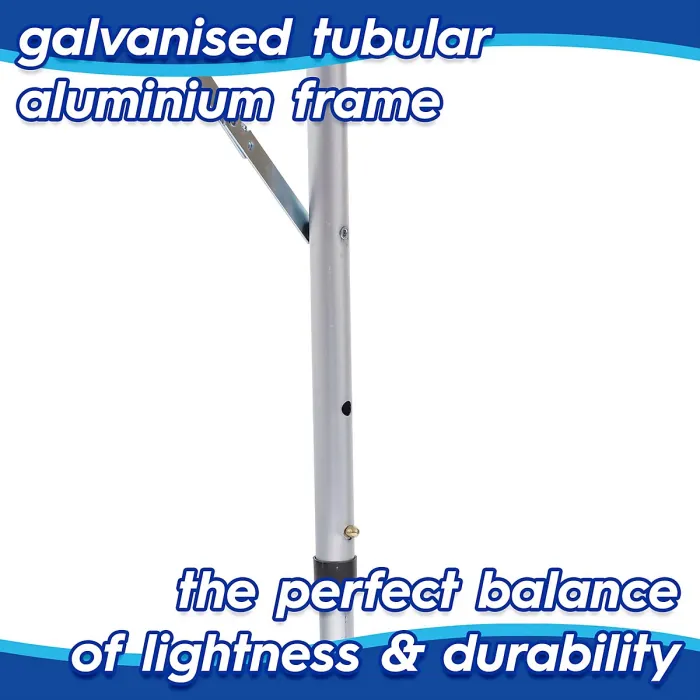 Harbour Housewares 5pc Height Adjustable Folding Picnic Table & Chairs Set - White - Portable Outdoor Garden Camping Furniture