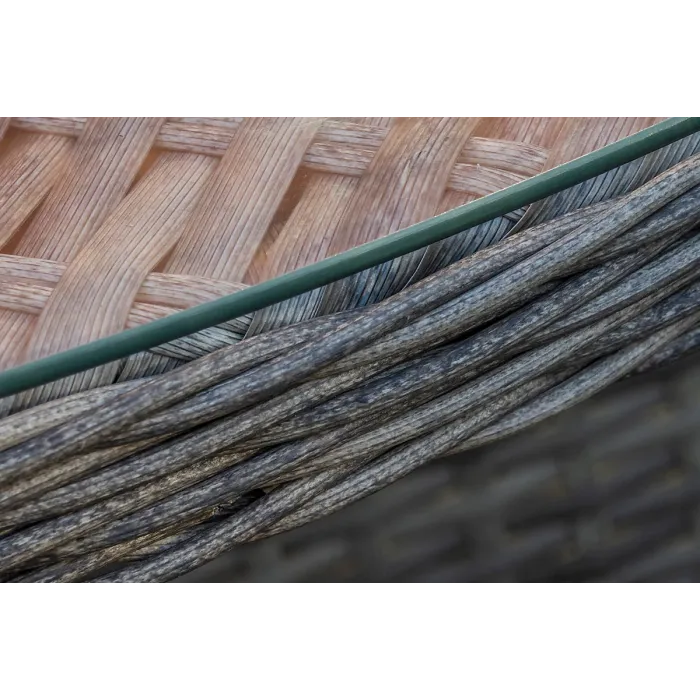 SH&G Tintagel 6 Seat Dining Table Set - 7 Piece Round Table & Chairs - Aluminium & Grey Rattan with Light Grey Cushions - Outdoor