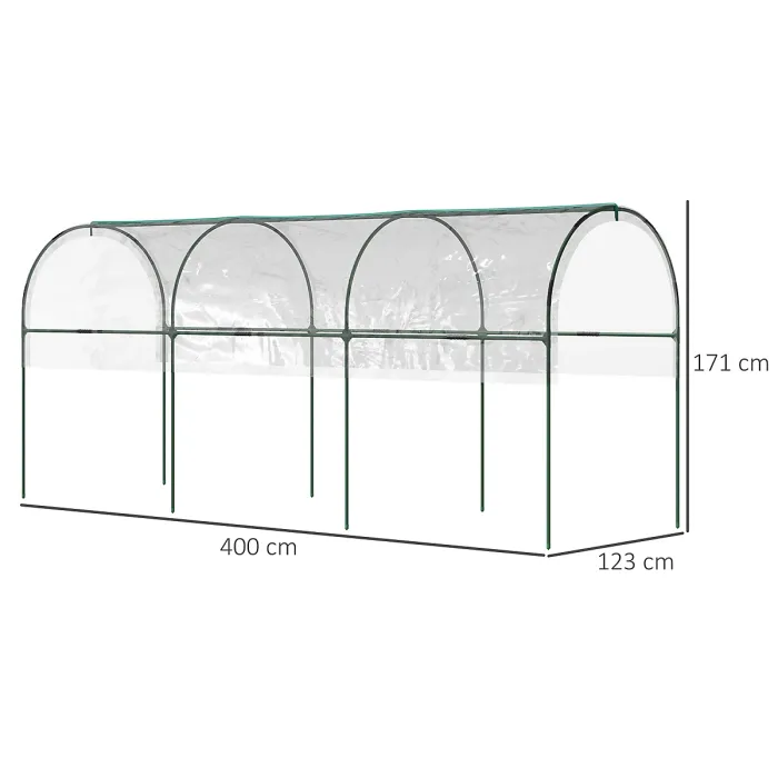 Outsunny Tomato Greenhouse with Top Tap, Pointed Bottom and Guy Ropes, Clear