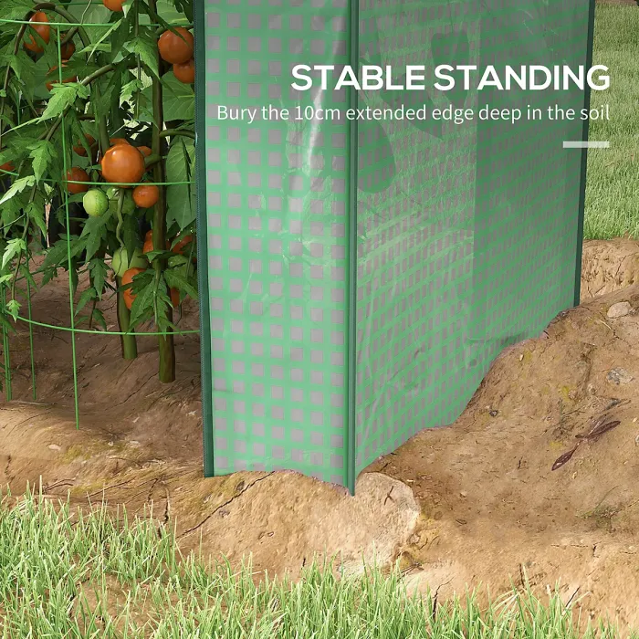 Outsunny Greenhouse with 2 Roll-up Doors and Vent Holes, 100x80x150cm