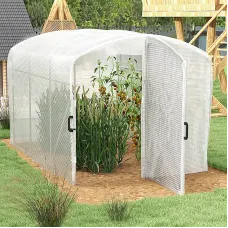Outsunny 3 x 2 x 2m Polytunnel Greenhouse with Door, Galvanised Steel Frame