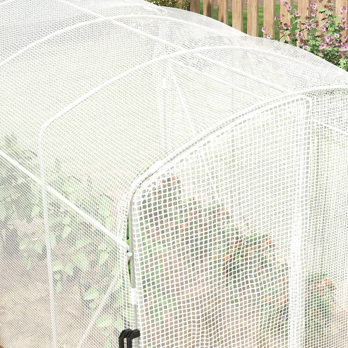 Outsunny 3 x 2 x 2m Polytunnel Greenhouse with Door, Galvanised Steel Frame