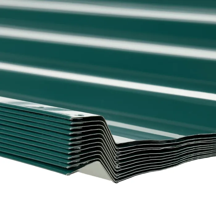 Outsunny Pack of 12 Metal Roofing Sheets for Greenhouse, Green