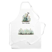 Purely Home Nans Apron - Gardening Gift Apron - Adjustable Ties Large Pocket Present for Nan