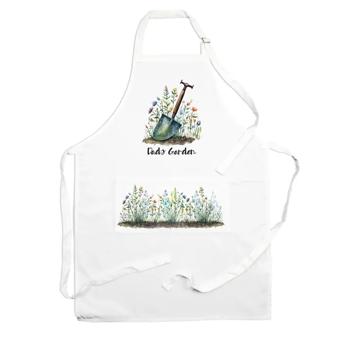 Purely Home Dads Apron - Gardening Gift Apron - Adjustable Ties/Pocket Present for Dad