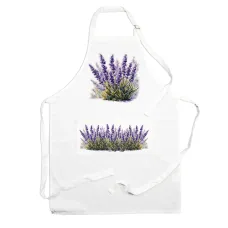Purely Home Garden Flowers Lavender Apron - Floral Gifts for Her - Cooking & Baking
