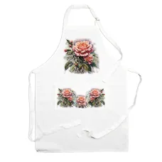 Purely Home Garden Flowers Roses Apron - Floral Gifts for Her - Cooking & Baking