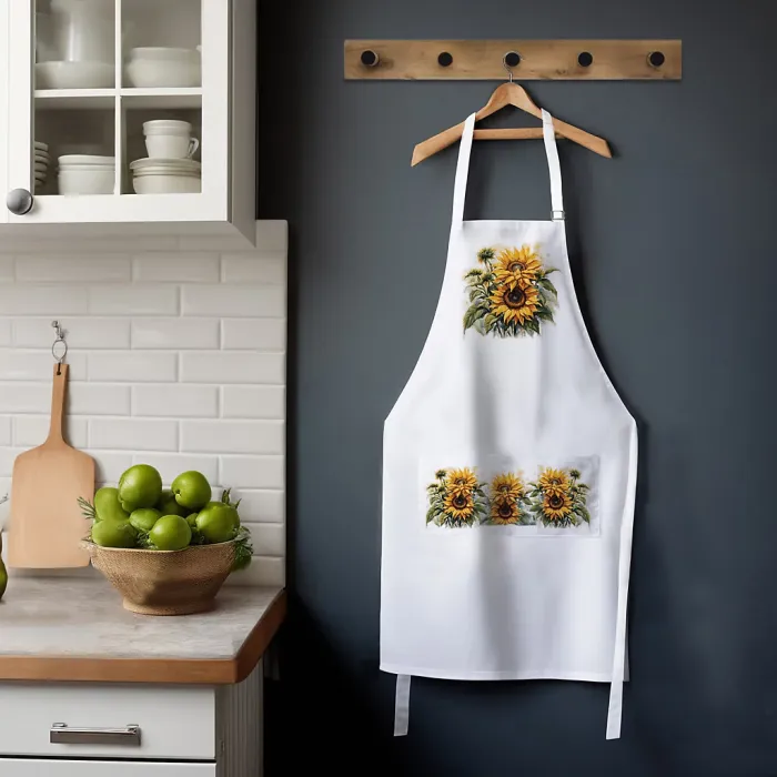Purely Home Garden Flowers Sunflowers Apron - Floral Gifts for Her - Cooking & Baking
