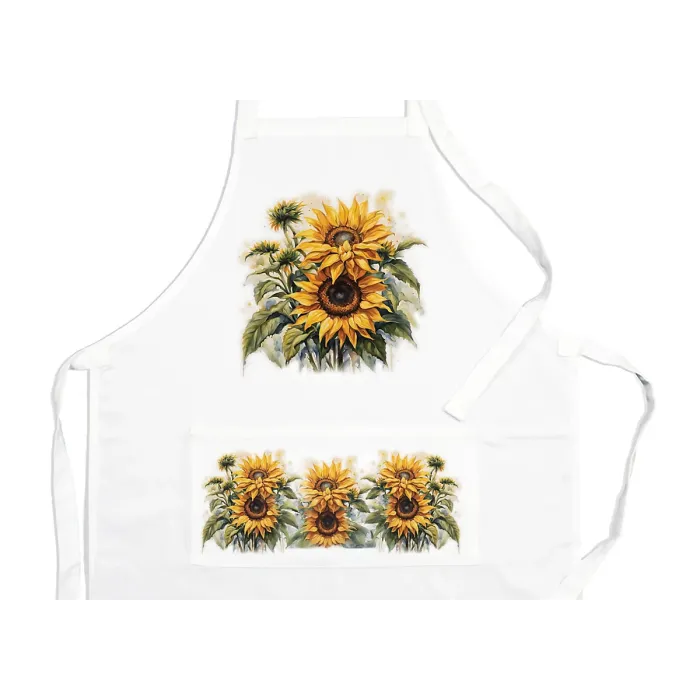 Purely Home Garden Flowers Sunflowers Apron - Floral Gifts for Her - Cooking & Baking