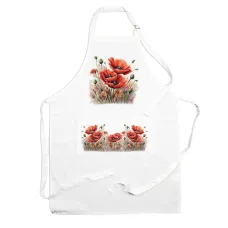Purely Home Garden Flowers Poppies Apron - Floral Gifts for Her - Cooking & Baking