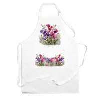 Purely Home Garden Flowers Sweet Peas Apron - Floral Gifts for Her - Cooking & Baking