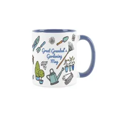 Great Grandads Gardening Mug - Gardening Accessories & Tools Presents - White & Blue Coffee/Tea Gift for Gardeners 11oz